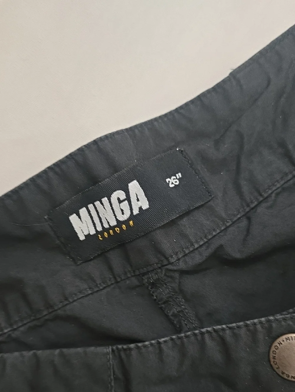 Minga‎ London Black Drawstring Cargo Jogger Pants - 26